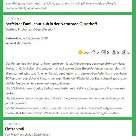 Ferienwohnung Naturoase Quasthoff